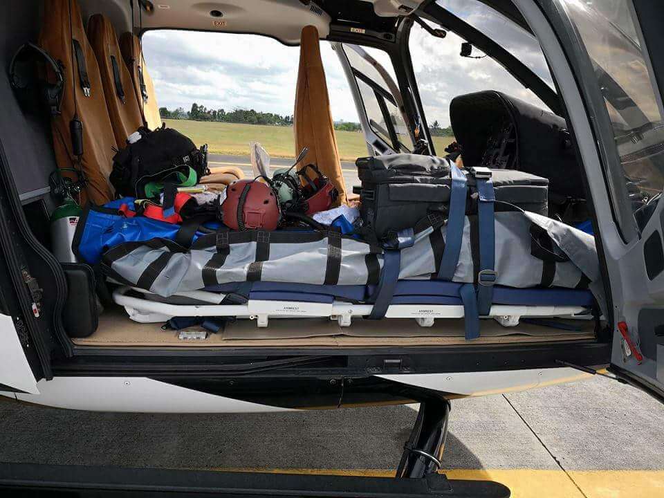 air ambulance services legazpi helicopter medevac interior