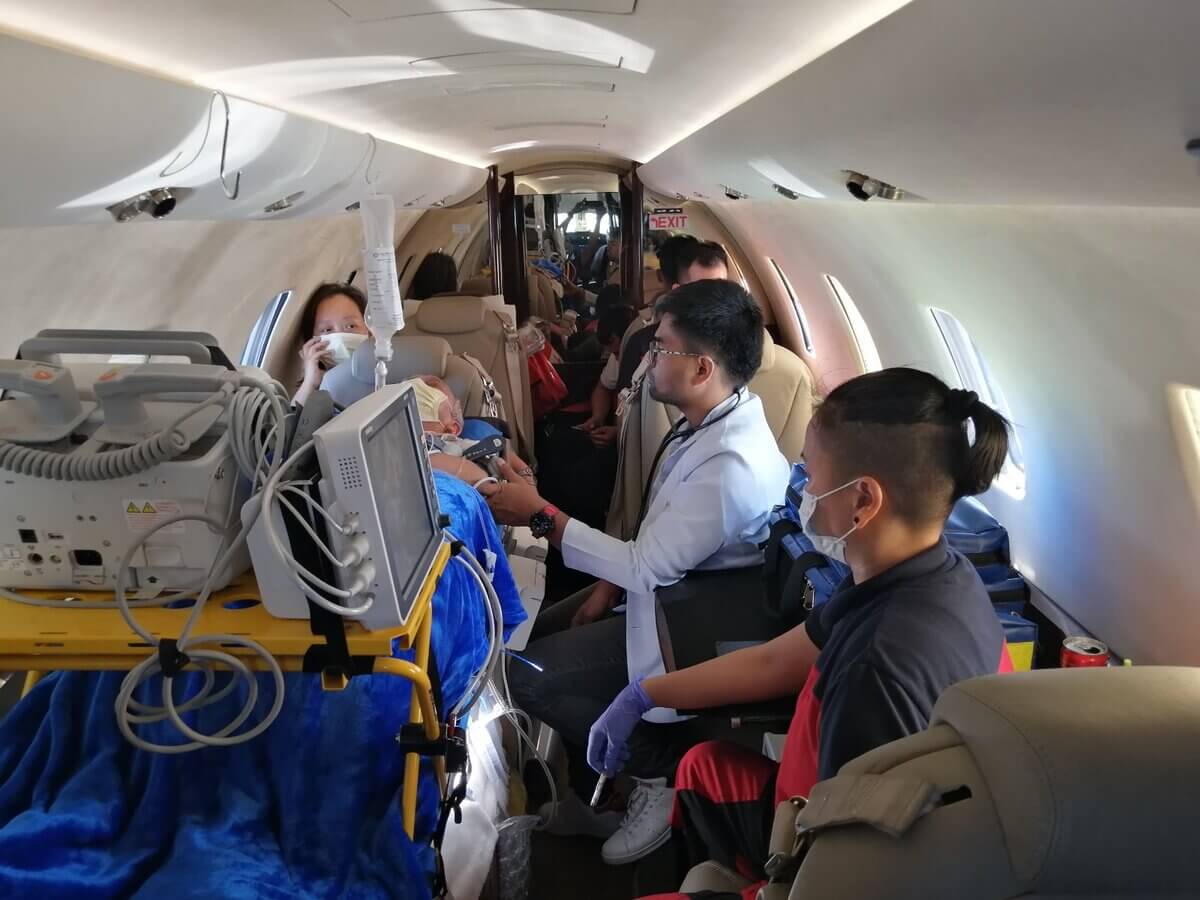 Patient Inside Air Ambulance