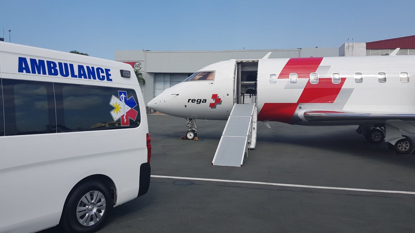 Rega Challenger And Ambulance