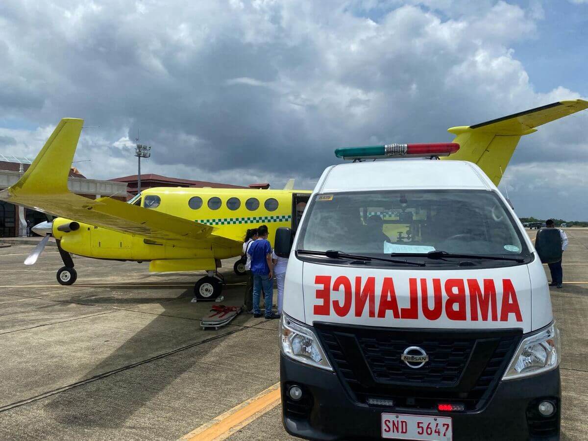 Yellow Kingair With Ambulance